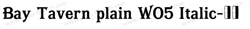 Bay Tavern plain WO5 Italic字体转换